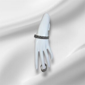 #135 DIAMOND CUT BANGLES WITH RINGS