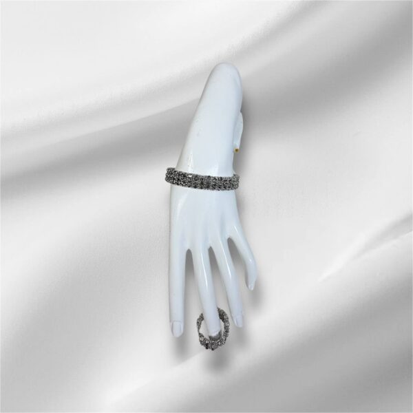 #135 DIAMOND CUT BANGLES WITH RINGS