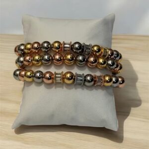 #136 3TONE BALL BRACELETS (3in1)