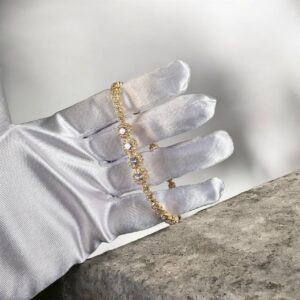 #143 SIMPLE GOLD STONE BRACELETS