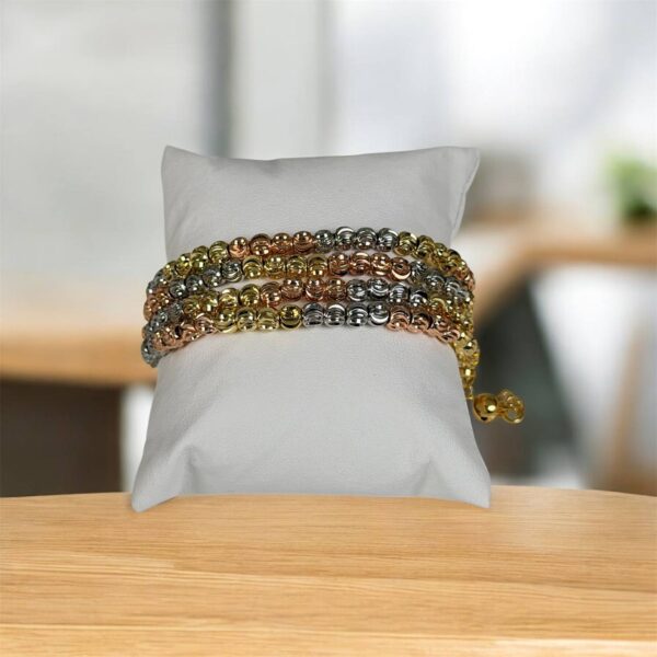 #146 3 TONE TINY SPARKLING BRACELETS (4pcs)