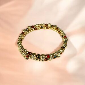 #151 GOLD/WINE SPIRAL BRACELETS