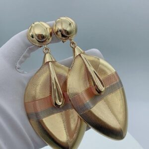 2 TONE CLIP EARRINGS