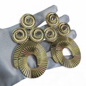 2 TONE CLIP EARRINGS