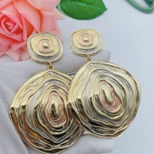 18K ITALIAN 3 TONE EARRINGS