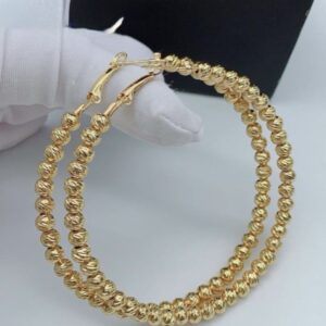 18K ITALIAN ROUND HOOP EARRINGS