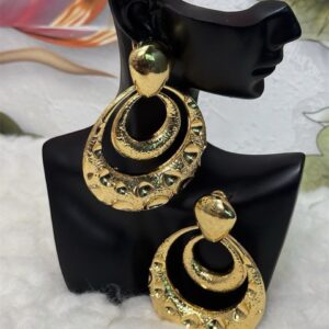 18K ITALIAN GOLD ROUND CLIP EARRINGS
