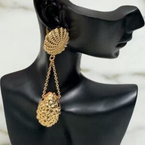 18K ITALIAN DROPPED CLIP EARRINGS