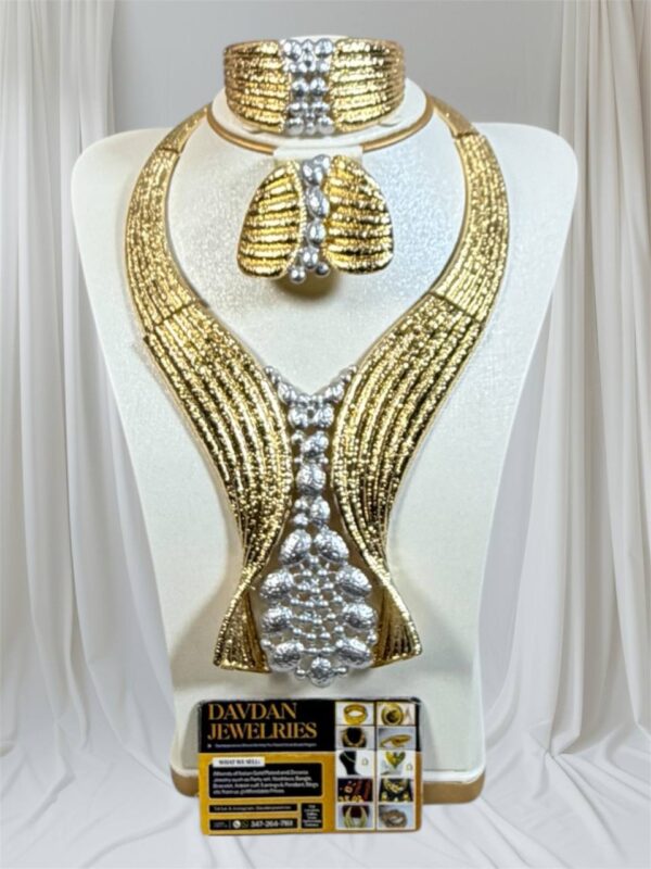 18K ITALIAN WHITE & GOLD PLATED (4pcs)