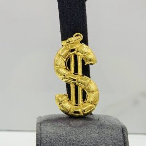 18K ITALIAN GOLD CROWN PENDANT