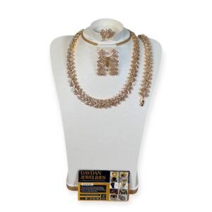 #69 ZIRCONIA GOLD TONE PARTY SET
