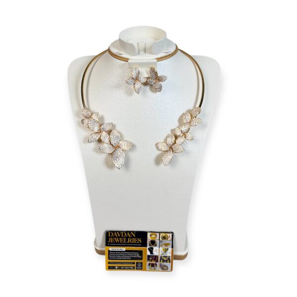 #70 ZIRCONIA GOLD TONE PARTY SET