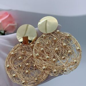 Italian Gold Plated Round Earrings