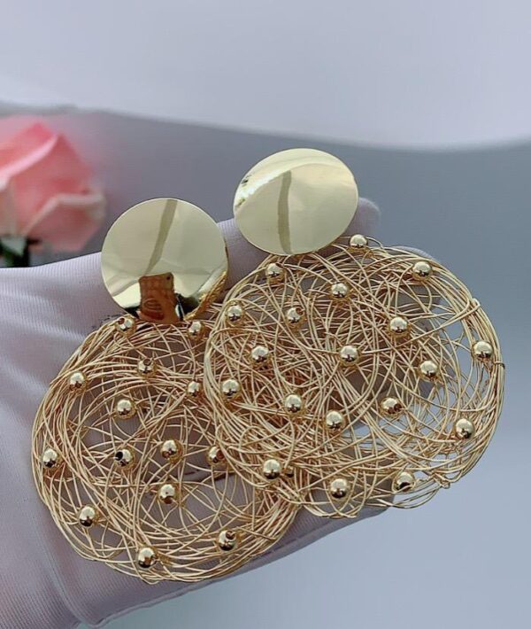 Italian Gold Plated Round Earrings