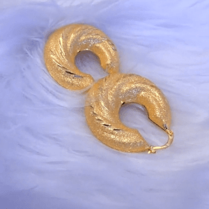 DJ017(Gold  Loop Earrings )