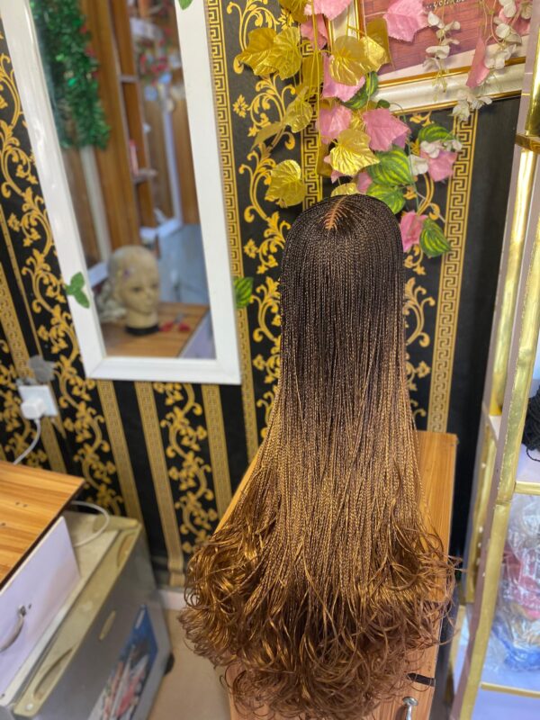 DL007(30’’ French Curls Wig) Black & Blonde Color