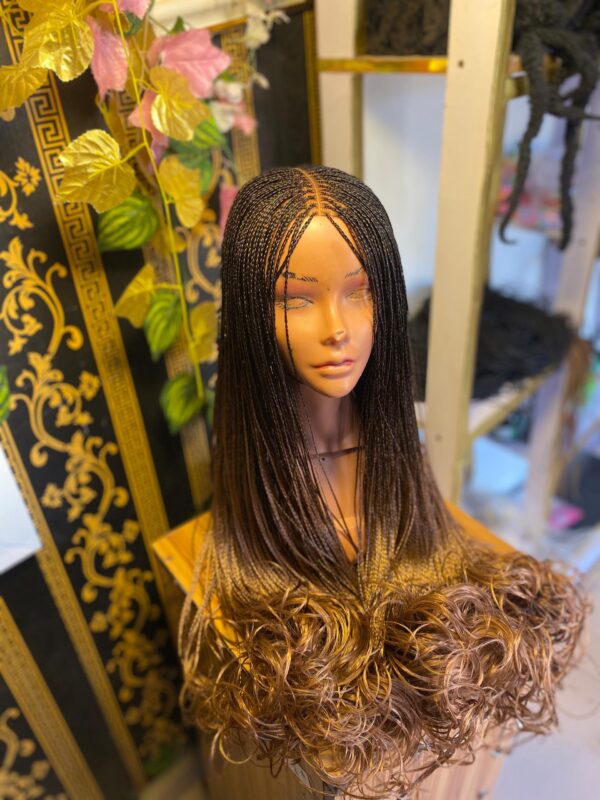 DL007(30’’ French Curls Wig) Black & Blonde Color