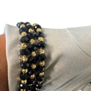DJ075 Black & Gold Wrist Candy