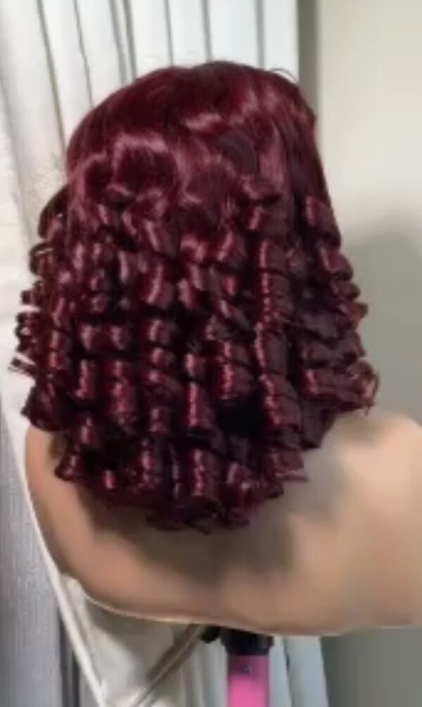 DL006(14’’SDD 5*5) Burgundy Bouncy Wig