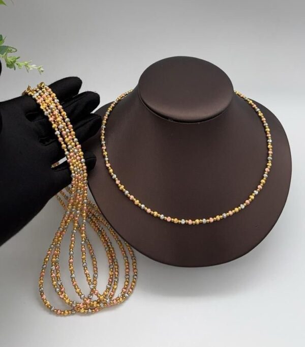 DJ081 3Tone Necklace (17inches)